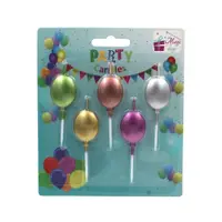 Set 5 lumânări party baloane multicolore