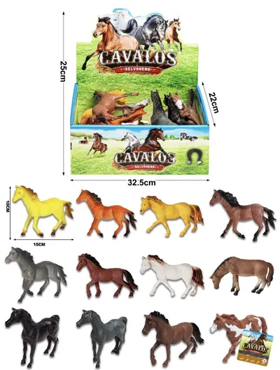Set figurine cai salbatici miniaturi pentru copii jucarii educative cai realistici figurine animale ferma produs en gros pentru magazine si revanzatori