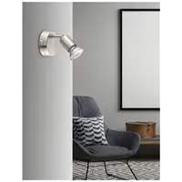 Spot Baza Satin Nickel Metal LED GU10 1x5W IP20 Fara bec