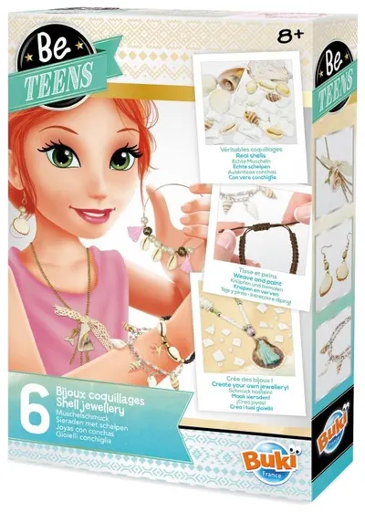 Set creativ Buki France Be Teens - Bijuterii de scoici DIY