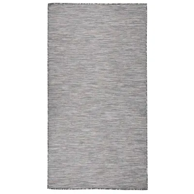 vidaXL Covor de exterior, maro şi albastru, 80x150 cm, țesătură plată