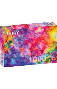 Puzzle 1000: Colorful Abstract Oil Painting