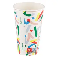 Pahare din Carton PE, 480 ml, Multicolore Artwork, 12 Bucati