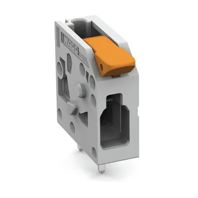 PCB terminal block; lever; 4 mm²; Pin spacing 5 mm; 1-pole; Push-in CAGE CLAMP®; 4,00 mm²; gray