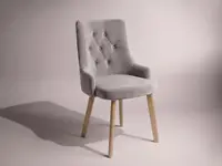 Scaun Talin Tapitat Gri Maro / Stejar