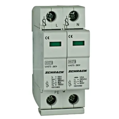 Descărcător complet, T3/D, 2p, 280V - Seria UAS
