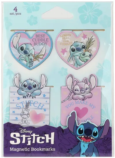 Despărțitoare de cărți magnetice Cool Pack Disney - Stitch 2, 4 buc