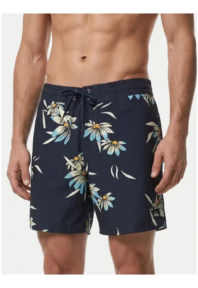 Pantaloni scurti de baie barbati - floral - multicolor - material poliester reciclat