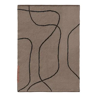 Covor maro lavabil din bumbac 100x140 cm Shadow – Mette Ditmer Denmark