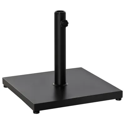 Baza de Umbrelă Pătrată Outsunny pentru Stâlpi Diferite Dimensiuni Φ3/3.5/3.8, Suport Robust 45x45x39cm, Negru | Aosom Romania