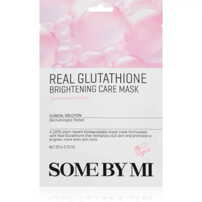 Some By Mi Clinical Solution Glutathione Brightening Care Mask mască textilă iluminatoare pentru uniformizarea nuantei tenului 20 g