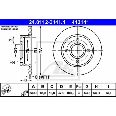 Disc frana ATE 24.0112-0141.1