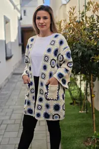 Cardigan brodat macrame 4