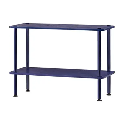 Etajeră albastră cu aspect de lemn de stejar 80x54,5x35 cm Teidi – noo.ma