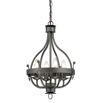Corp de iluminat suspendat, lustra Windsor 4 Light Pendant – Graphite