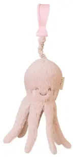 Jucărie zornăitoare din pluș Saro Baby - Ocean Life, 26 cm, Pink