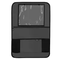 Organizator auto, Lionelo, Cu 5 buzunare de diferite dimensiuni, Cu buzunar pentru tableta, Montare cu clema, Piele ecologica, Impermeabila, Gri