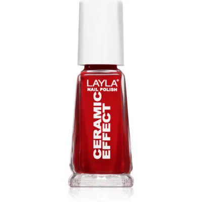 Layla Cosmetics Ceramic Effect lac de unghii culoare N.6 Milan Red 10 ml
