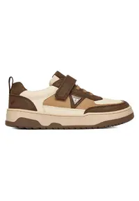 Tenisi copii multicolor - piele naturala/nabuc - sistem inchidere Velcro - stil casual