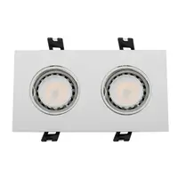 Spot Dreptunghiular Plastic cu Led Par 16 2x5.5w 4000-4300k S Alb