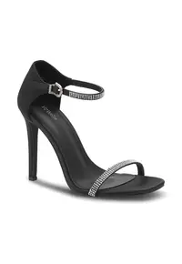 Sandale dama - Textil - Negru - Negru
