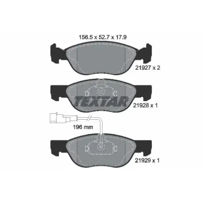 Set placute frana, frana disc TEXTAR 2192701