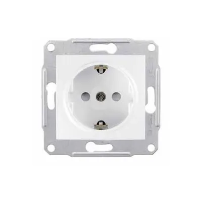 Priza cu impamantare, cu obturatoare 16 A, SEDNA SCHNEIDER, aluminiu