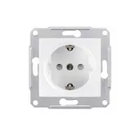 Priza cu impamantare, cu obturatoare 16 A, SEDNA SCHNEIDER, aluminiu