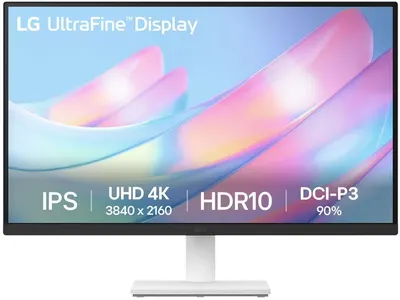 Monitor LG - 27US500-W, 27'', UHD 4K, IPS, Anti-Glare, alb/negru
