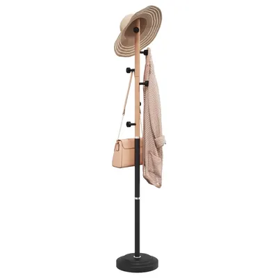 Gossi cuier de haine, negru, 177 cm, fier vopsit electrostatic
