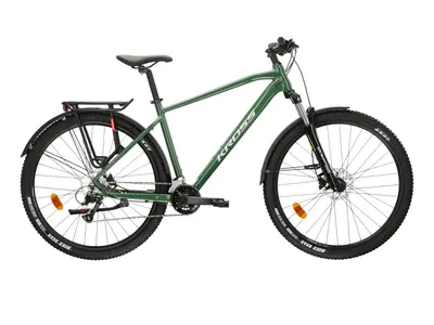 Bicicleta MTB Hardtail Kross Hexagon 4.0 EQ 27.5 inch verde Shimano Acera