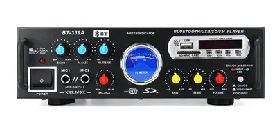 Amplificator audio cu Bluetooth BT-339A statie USB MP3 Radio FM 2x30W / 12V