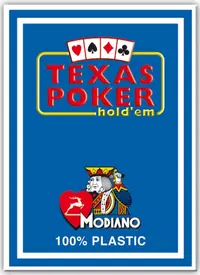 Carti de poker din plastic Texas Poker - Spate albastru