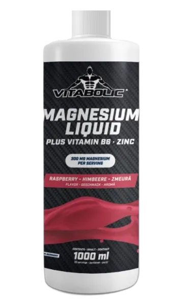 Magnesium Liquid Zmeura, 1l, Vitabolic
