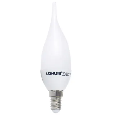 Bec LED LOHUIS, forma lumanare fantezie, E14, 4W, 25000 ore, lumina rece