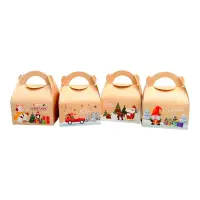 Cutii Crăciun cu mâner mix 4 modele (set 24 buc) 8x6x11cm - Default Title