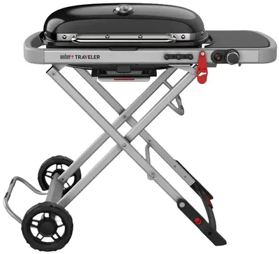 Gratar portabil cu gaz Weber - Traveler, gratar 63.5 х 34.3 cm, negru
