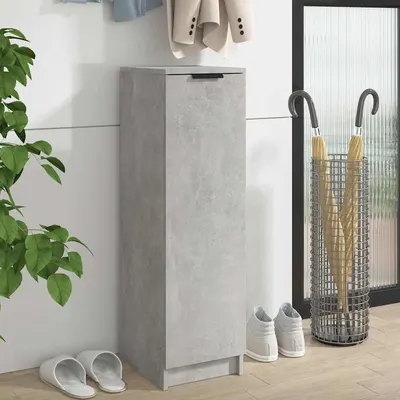 vidaXL Pantofar, gri beton, 30x35x100 cm, lemn compozit