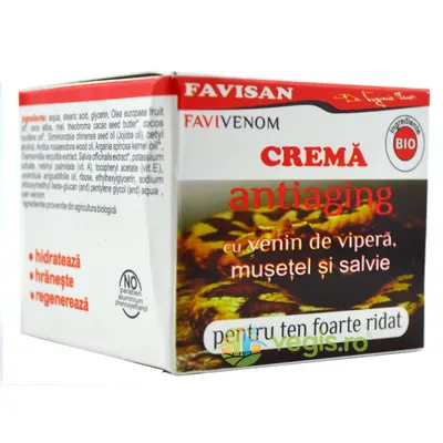 Crema Antiaging Favivenom cu Venin de Vipera, Musetel si Salvie 50ml