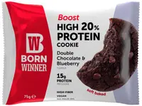 Boost Protein Cookie, ciocolată dublă și afine, 75 g, Born Winner