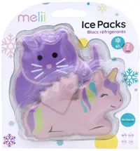 Set răcitor pentru sac termic Melii - Unicorn și pisoi, 2 buc.