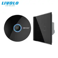 Intrerupator dublu wireless RF + hub RF/IR, generatia noua, control de pe smartphone Negru