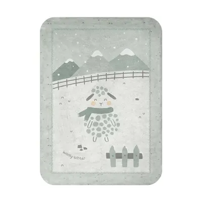 Patura pentru bebelusi Kikka Boo 80 x 110 cm Sleepy Sheep Verde