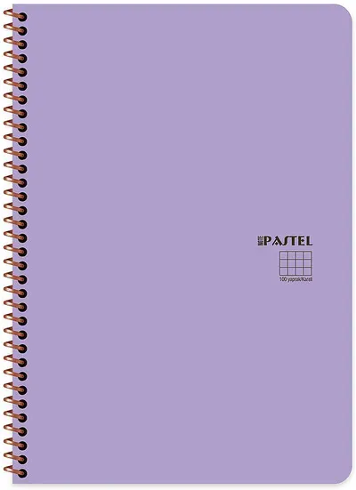 Caiet cu spirală Keskin Color Pastel Note - A4, 200 de coli, rânduri late, sortiment