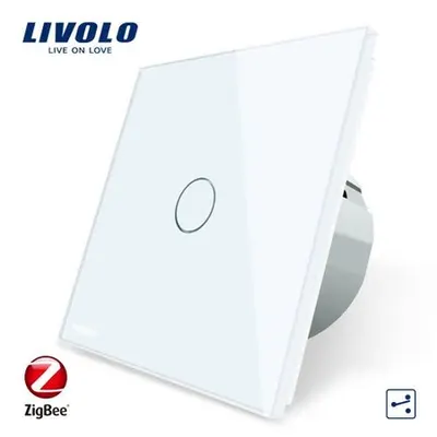 Intrerupator simplu cap scara / cruce ZigBee Alb