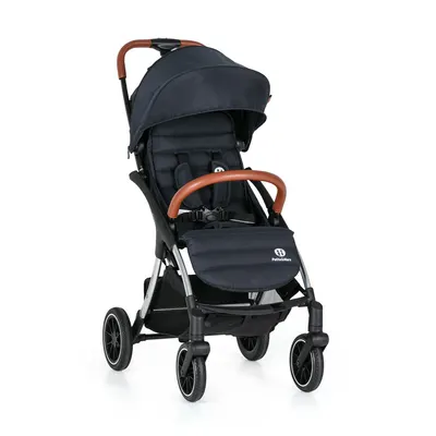 Carucior sport, Petite&Mars, Cross, Autopliabil, 6 luni+, Bara detasabila, Pliabil cu o mana, SPF 40, Sustine pana la 22 kg, Conform cu standardul EN 1888-2:2018, Albastru