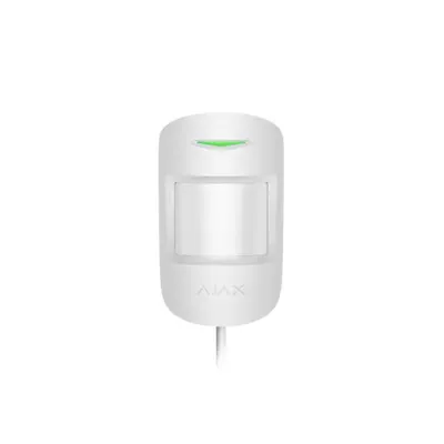 Detector de miscare PIR Ajax MotionProtect Fibra WH, 12 m, 88 grade, pet immunity