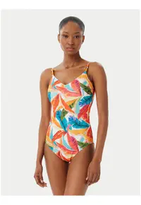 Costum de baie dama - o singura piesa - bretele reglabile - multicolor - material elastic