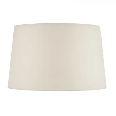 Abajur Iffley Cream Faux Silk Tapered Drum Shade 36cm