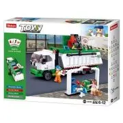 Set de constructie Town, 432 piese, Masina de salubrizare